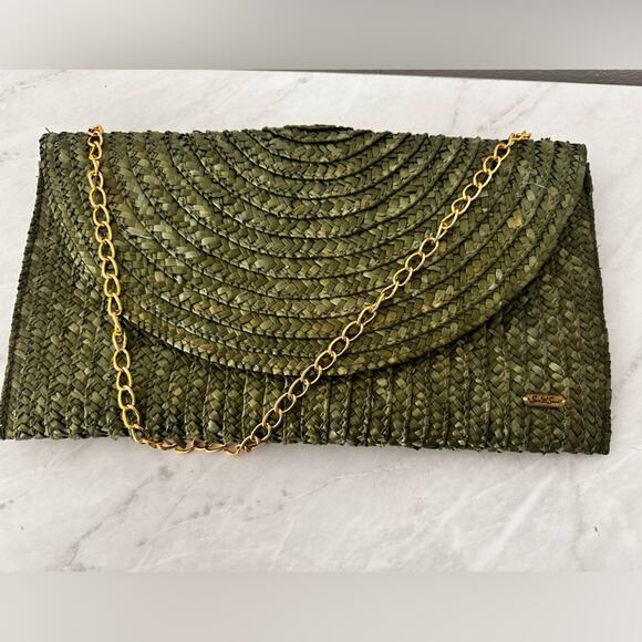 Sun n sand green purse clutch beach poolside vacation - Picture 5 of 8